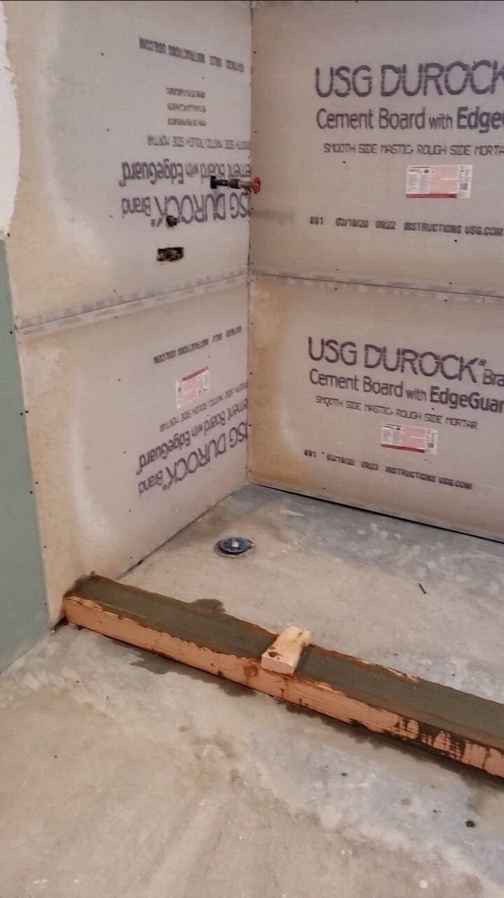Stand-up shower installation — J&R Enterprise project
