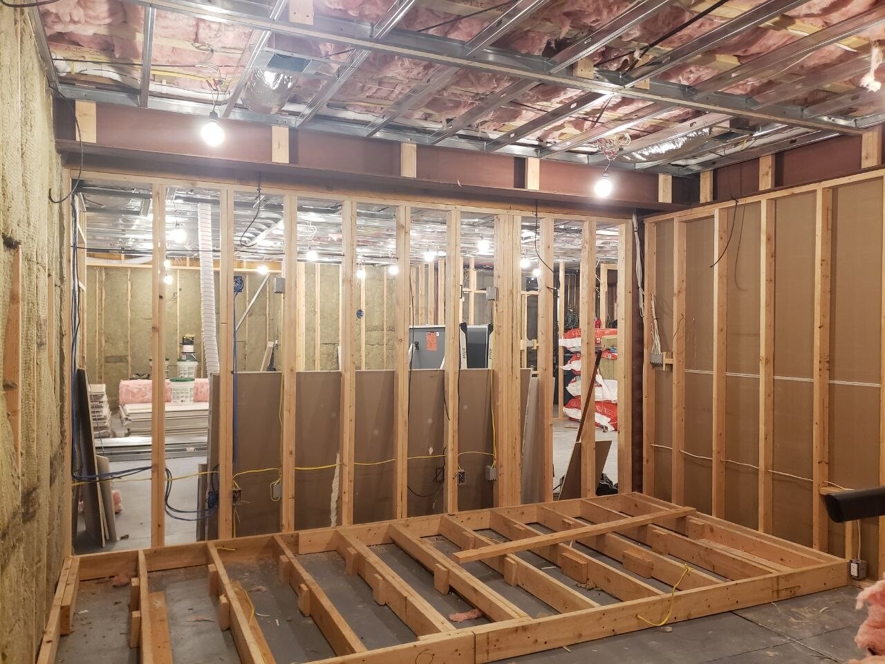 Theatre room framing — J&R Enterprise project
