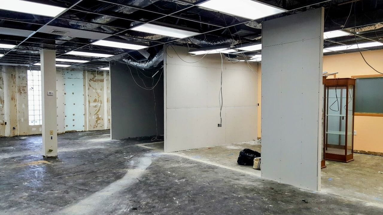 Drywall work on an office building renovation — J&R Enterprise project