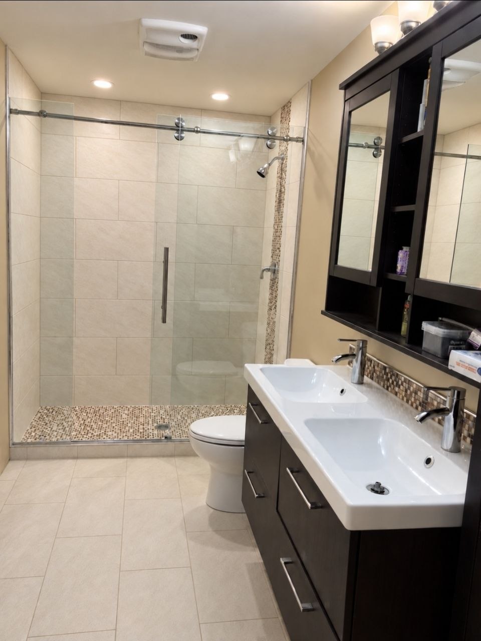 Basement master bathroom after — J&R Enterprise renovation