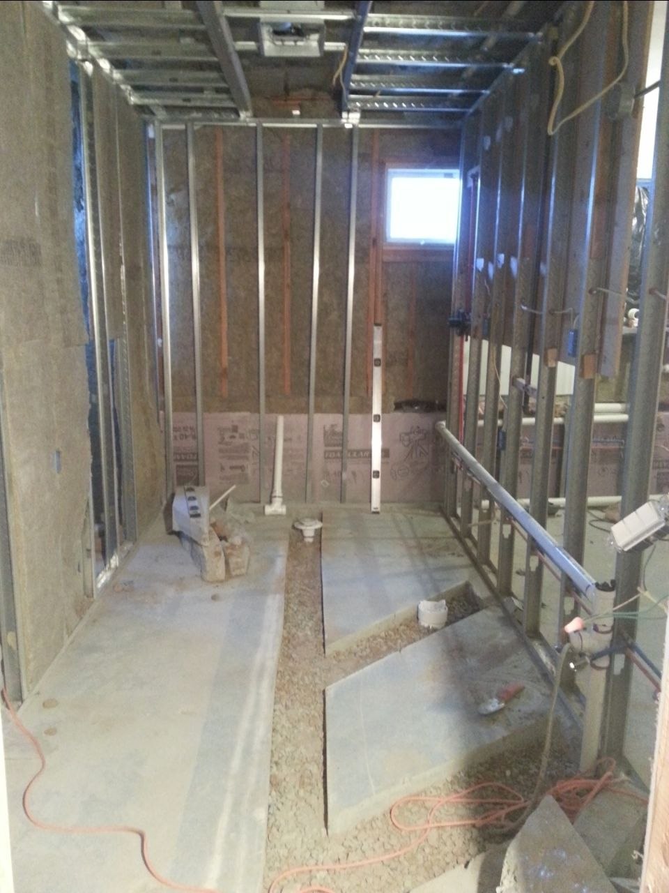 Basement master bathroom before — J&R Enterprise renovation