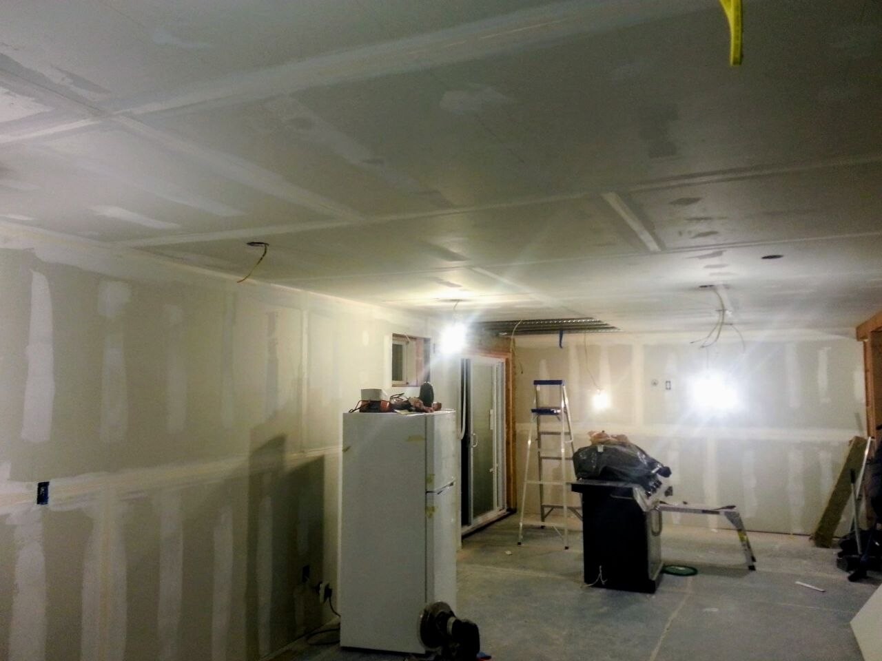 Basement build-out in progress — J&R Enterprise project
